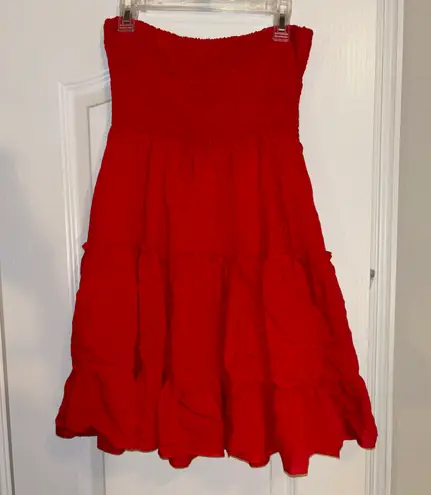 Strapless Red Dress Size XS