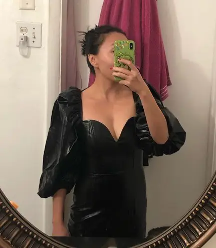 NWT rotate faux leather dress Size 2