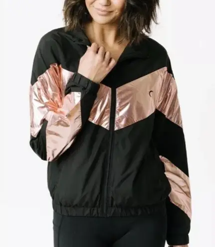 Zyia Active Pink Shine Block athletic jacket size L