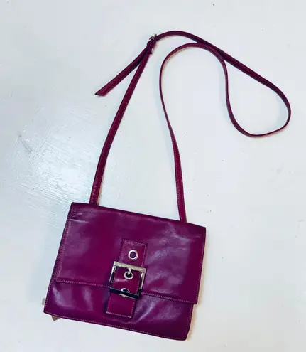 Perlina Dark pink  leather shoulder bag