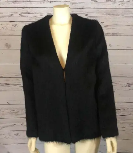 Boutique REVERSIBLE BLACK HOBO FAUX FUR COAT size medium