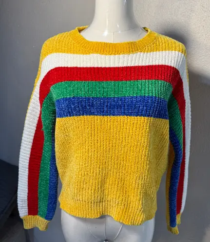 Sweet Rain Rainbow Chenille Sweater – Size M