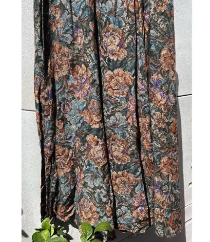 Vintage Touch Of Class Women’s Sz M/L Long Skirt Boho Western W/Pockets Green