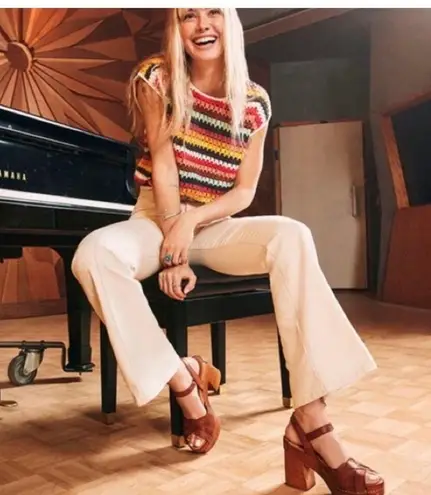 Marine layer  Archive Flare Jeans in Ecru White Size 10 - Image 3