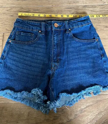 Francesca's Francesca’s Frayed Denim Jean Shorts Size 25