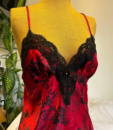 Apt. 9  intimates lingerie slip nightgowns dress red black lace