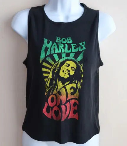 Zion Rootswear Bob Marley One Love Tank Top Zion Black Graphic Sleeveless