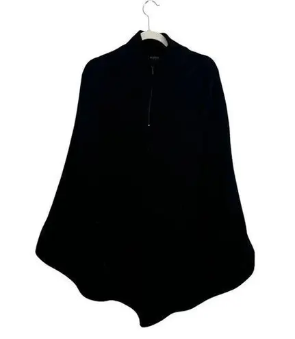 Clothes by Revue Black 100% Wool Sweater Poncho Pockets FLAW Womens Size Medium
