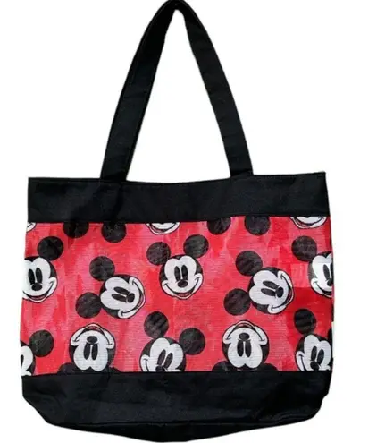 Disney  Mickey‎ Mouse Women's Mesh Shoulder Tote Bag Black/Red One Size