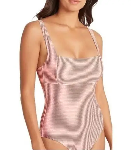 Sea Level Australia Positano Striped Square Neck One Piece Swimsuit Size 6 NWT