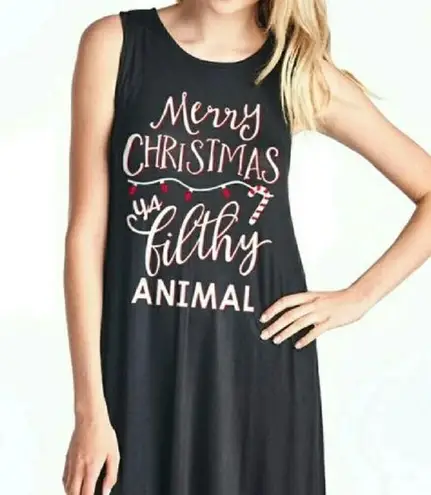 Christmas Dress Tank Top Black Red Green M L Size M