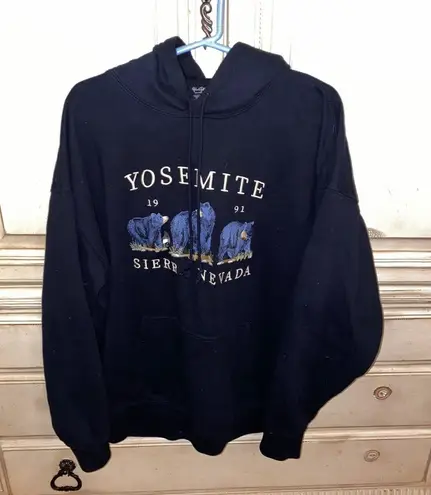 Brandy Melville YOSEMITE 1991 SIERRA NEVADA HOODIE Blue 65 From Get