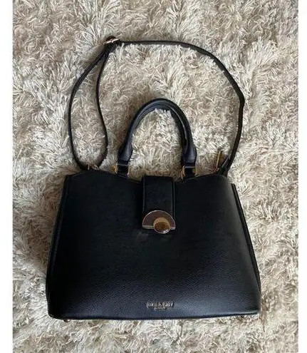 Luella Grey London Structured Tote Modern Gold Accent Old Money Quiet Luxury Black