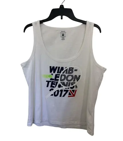 Polo Ralph Lauren Wimbledon 2017 Women’s Tank Size XL Tennis Preppy White