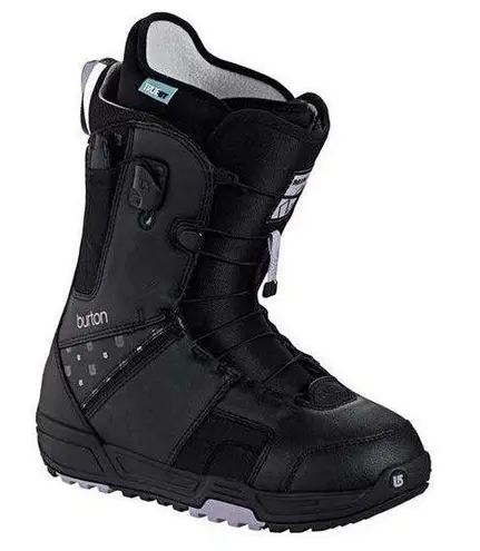 Burton Mint Snowboard Boots Waterproof Lace Up Leather Black Purple 8.5