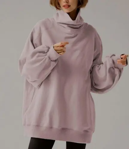 Lit Oversized Activewear Turtleneck, xs Black