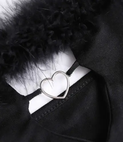 Cha Cha - Black Fuzz Top