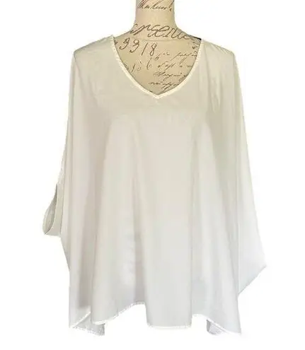 Cupshe  White Cape Swimsuit Cover Up Top Size X-Small