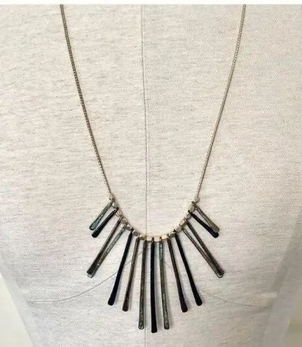 Multicolor gold tone " stick" Necklace