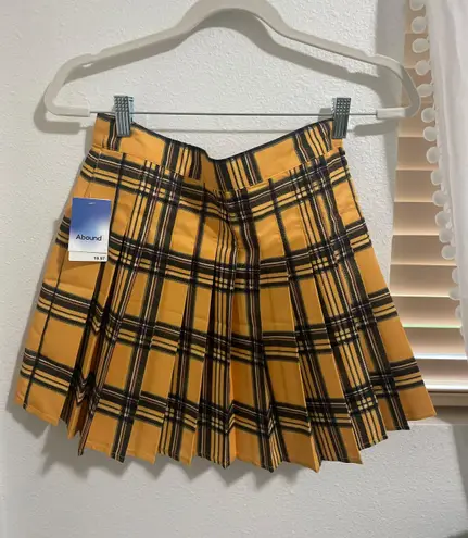 Abound Yellow Plaid Skirt