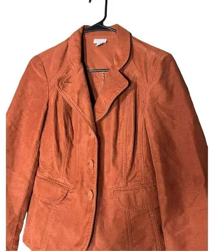 J.Jill  Women’s Burnt Orange Rust Blazer Size 4 Petite