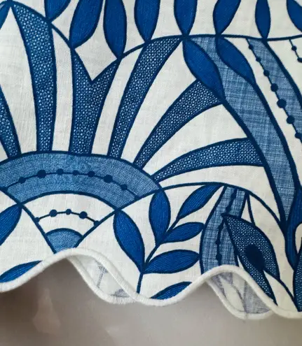 Farm Rio Lace Nature Euroflax™ Premium Linen Midi Skirt, Size XS