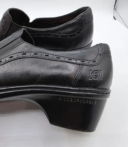 Earth Origins Women’s Black Leather Slip Ons Size 8.5