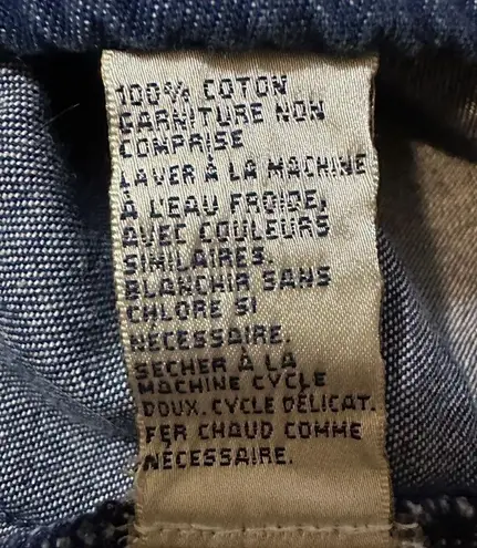 Allison Daley Vintage Nautical Theme Blue Denim Zip Front Vest Sailboat Flag 10P