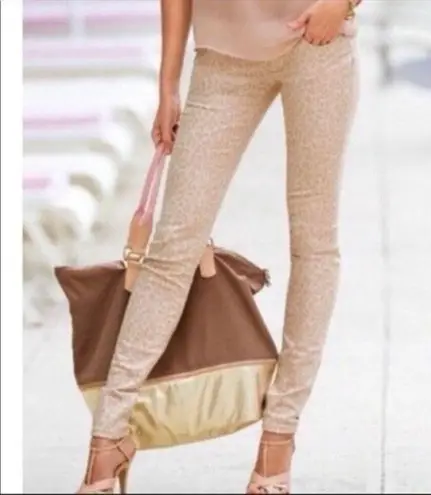 Bella Dahl ✨ Leopard Print Neutral Tan Skinny Sz 28 Pants✨