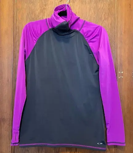 C9 by Champion Cold Weather Athletic Long Sleeve Top Grey Purple Medium Womens Gray