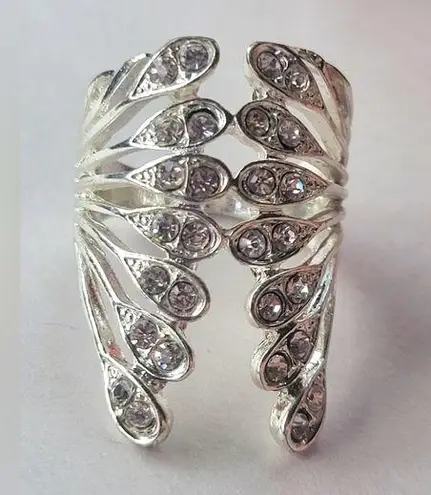 Vintage Bat Wing Unbranded Statement Ring Silver