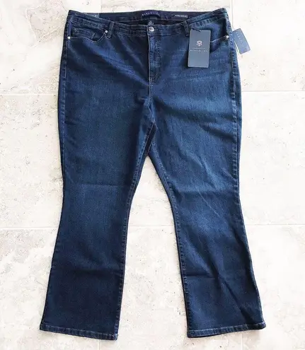 Bandolino Mandie Bootcut Laurel Blue Jeans Luxe 360 flex Denim Plus Size 24W NWT