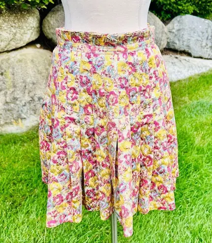 Zac Posen Zac Pozen for Target Metallic Brocade Pleated Mini Skirt