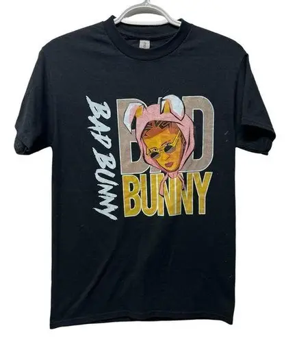 Bad bunny black concert tee graphic t