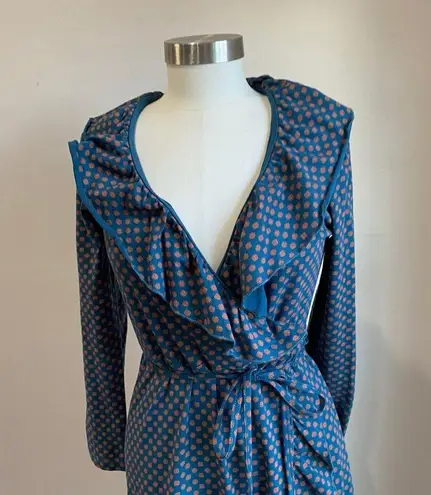 Matilda Jane Women's Teal Blue Reunion Wrap Fall Dress Size Small NWT