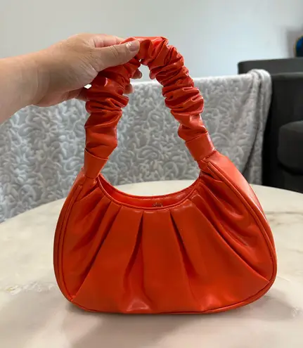Missguided Orange ruched handle bag