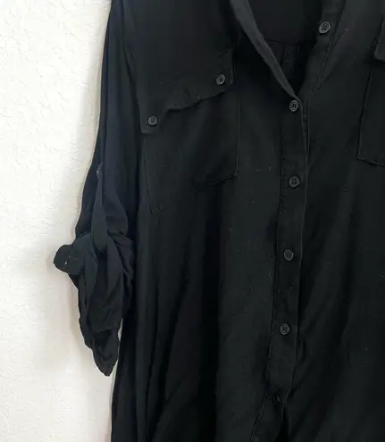 Giddy Up Glamour Black Button-Down Blouse