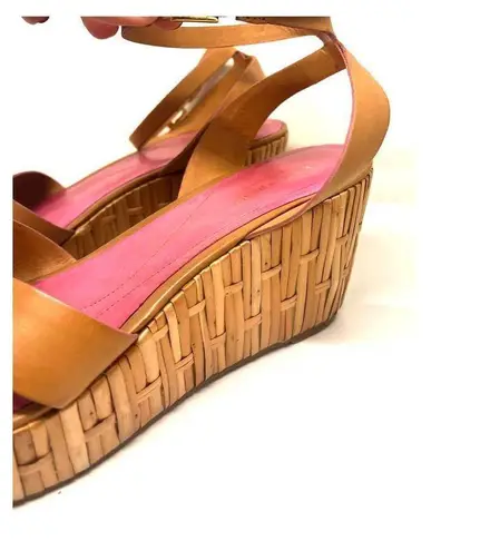 Kate Spade  Rattan Platform Wedge Sandals Sz. 11