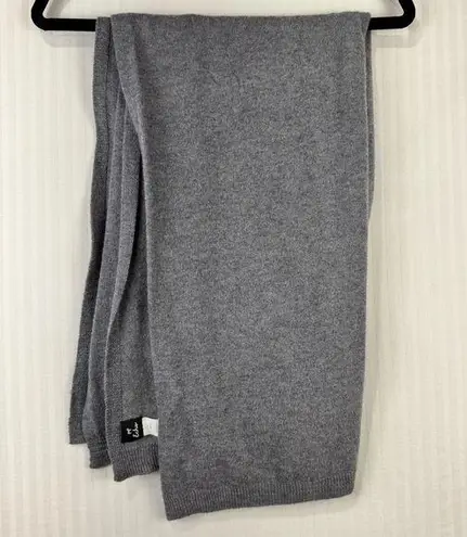 Echo New York Essential Grey Heather Woven Knit %100 Yak Scarf Wrap 80” x 26” Gray