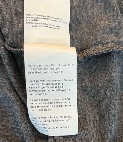 Hugo Boss Boss Top Silk & Cashmere Grey Long Sleeves V Neck Top Sz L EUC