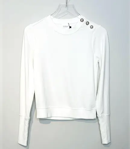 Sundays Ezra Long Sleeve Coconut White Knit Sweatshirt Sweater Top Size XS NWT