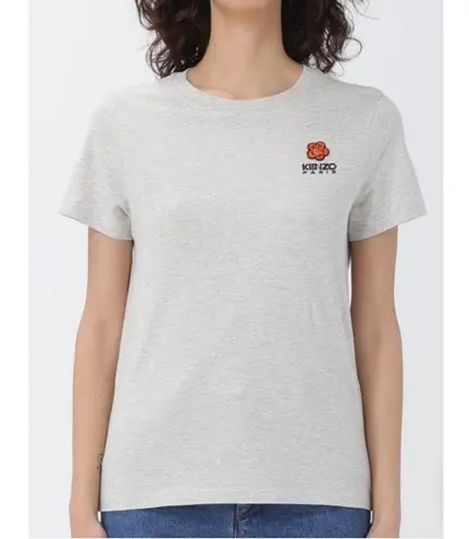 Kenzo | Boke Flower Crest Embroidered Quiet Luxury Gray T