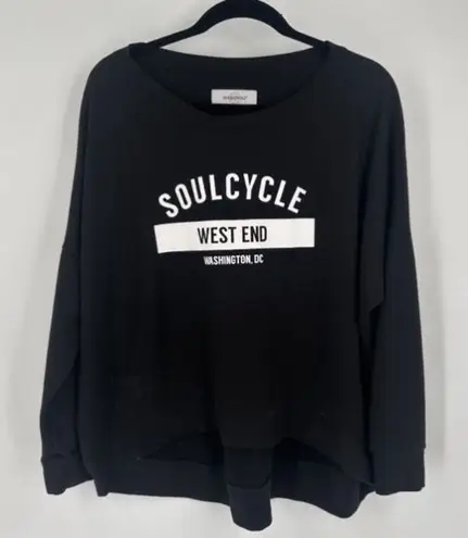 SoulCycle West End Washington DC Large Black Spellout Pullover Sweatshirt