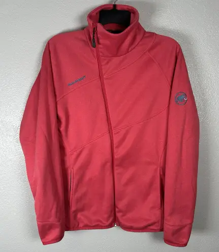Mammut Borah Jacket Womens Small Fleece Polartec Thermal Asymmetrical Zip Pink