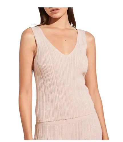 Eberjay Eberjey Infinite V-Neck Ribbed Sweater Tank Peach Parfait Large Loungewear