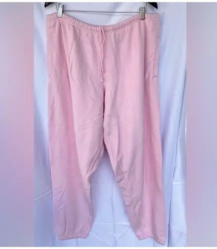 SKIMS Pink Cotton Fleece Classic Jogger Lounge Pants Cherry Blossom Size 4X