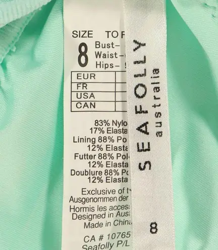 Seafolly NWT Freshwater Crop Top in Fresh Mint