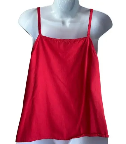 Y2K Cremieux Women Top Red Lyocell Camisole Satiny Layer Coquette Festival Retro Size undefined