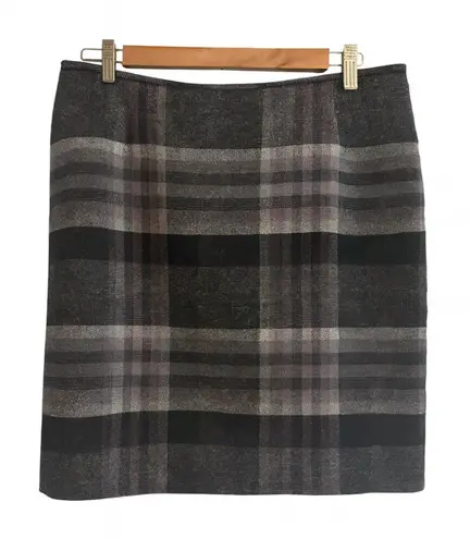 Tahari black & pink plaid pencil skirt size 10P-like new condition