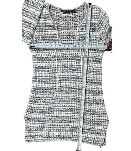 Jeanne pierre Size M Woman Tunic Sweater 100 % Cotton With Lace-Up Neckline